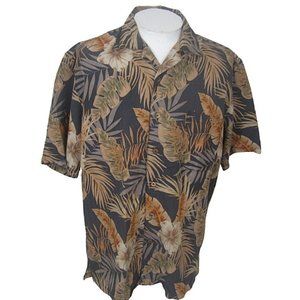 St Johns Bay vtg Men Hawaiian camp shirt pit to pit 24 L aloha luau tropical